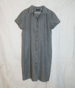 Sag Harbor Vintage buffalo print Midi Shirt Button-Up Dress